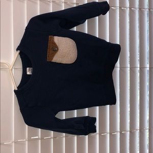 Old school look sweatshirt with front pocket